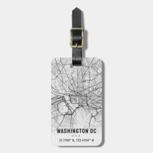 Washington, DC. Topografie stadskaart Bagagelabel