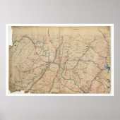 Washington DC Topografische Burgeroorlog 1861 Poster (Voorkant)