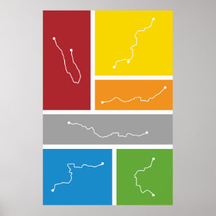 Washington, DC - Transit Palettes Poster