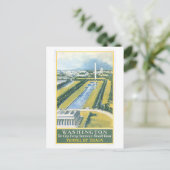  Washington DC Travel Poster Briefkaart (Staand voorkant)
