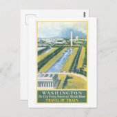  Washington DC Travel Poster Briefkaart (Voorkant / Achterkant)