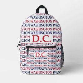 Washington DC Typografie Bedrukte Rugzak