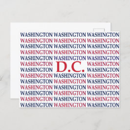 Washington DC Typografie Briefkaart