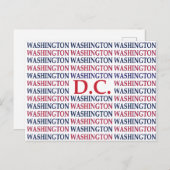Washington DC Typografie Briefkaart (Voorkant / Achterkant)