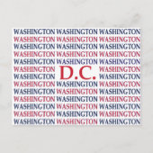 Washington DC Typografie Briefkaart (Voorkant)