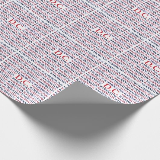 Washington DC Typografie Cadeaupapier (Hoek)