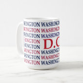 Washington DC Typografie Koffiemok (Voorkant links)