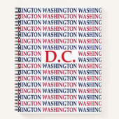 Washington DC Typografie Notitieboek (Voorkant)