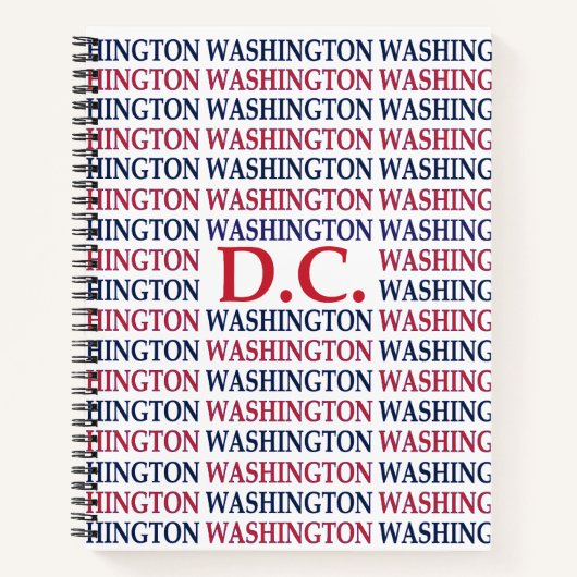 Washington DC Typografie Notitieboek (Voorkant)