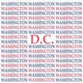 Washington DC Typografie Sticker (Voorkant)