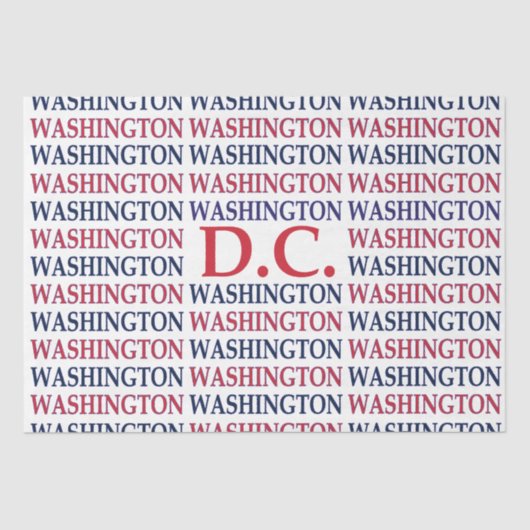 Washington DC Typografie Tissuepapier (Voorkant)