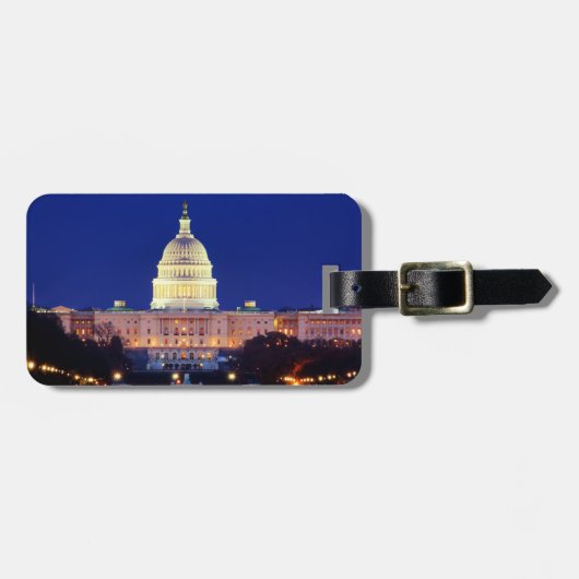 Washington DC United States Capitol in Dusk Bagagelabel (Voorkant horizontaal)