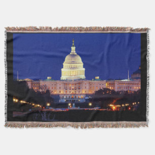 Washington DC United States Capitol in Dusk Deken
