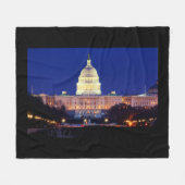 Washington DC United States Capitol in Dusk Fleece Deken (Voorkant (Horizontaal))