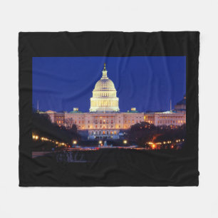 Washington DC United States Capitol in Dusk Fleece Deken