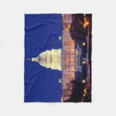 Washington DC United States Capitol in Dusk Fleece Deken (Voorkant)