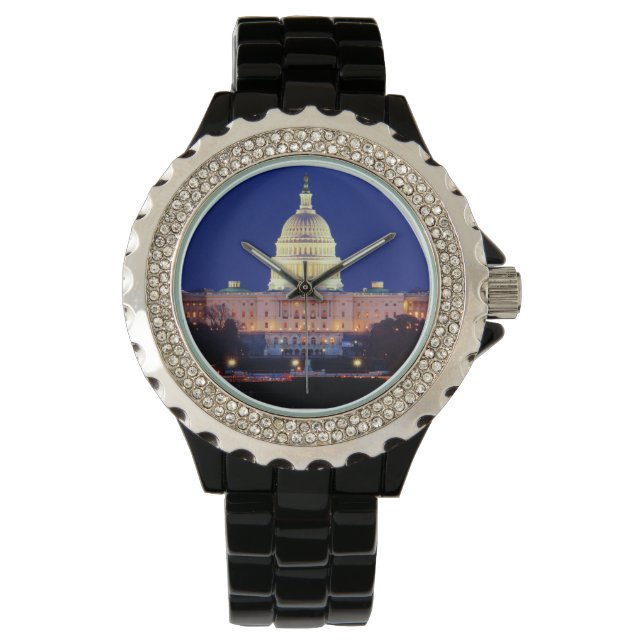 Washington DC United States Capitol in Dusk Horloge (Voorkant)
