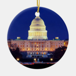 Washington DC United States Capitol in Dusk Keramisch Ornament