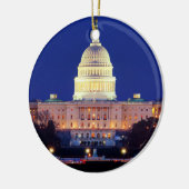 Washington DC United States Capitol in Dusk Keramisch Ornament (Links)