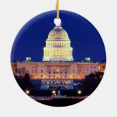 Washington DC United States Capitol in Dusk Keramisch Ornament (Achterkant)