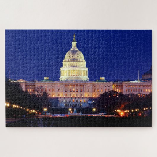 Washington DC United States Capitol in Dusk Legpuzzel (Horizontaal)