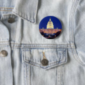 Washington DC United States Capitol in Dusk Ronde Button 5,7 Cm (In situ)