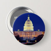 Washington DC United States Capitol in Dusk Ronde Button 7,6 Cm (Voorkant /achterkant)