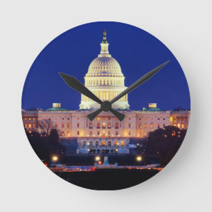 Washington DC United States Capitol in Dusk Ronde Klok