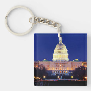 Washington DC United States Capitol in Dusk Sleutelhanger