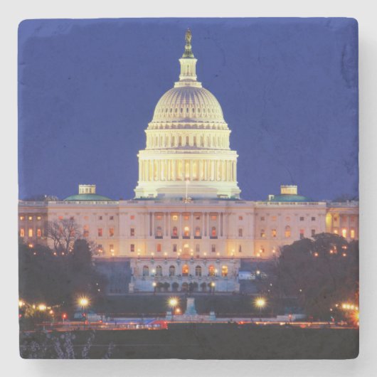 Washington DC United States Capitol in Dusk Stenen Onderzetter (Voorkant)