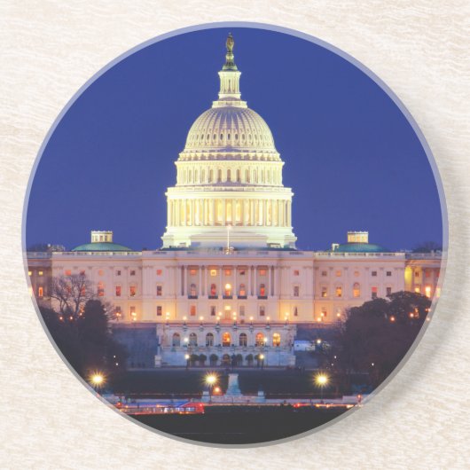 Washington DC United States Capitol in Dusk Zandsteen Onderzetter (Voorkant)