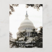 Washington DC US Capitol Koepel Fotografisch Briefkaart (Voorkant)