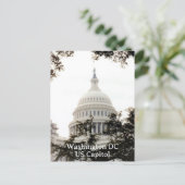 Washington DC US Capitol Koepel Fotografisch Briefkaart (Staand voorkant)