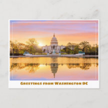 Washington DC US Capitol Sunset a Reflection