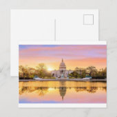 Washington DC US Capitool Gebouw Zonsondergang Ref Briefkaart (Voorkant / Achterkant)