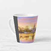 Washington DC US Capitool Gebouw Zonsondergang Ref Latte Mok (Linkerhoek)