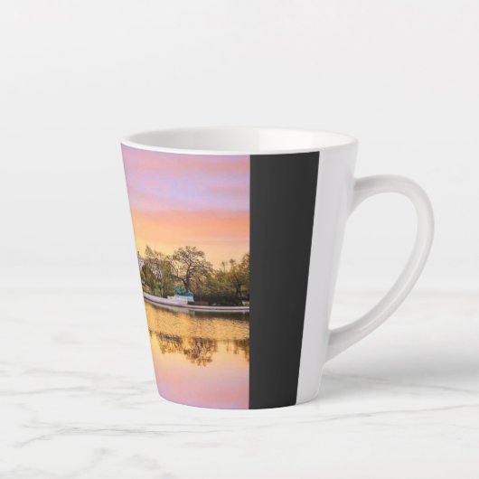 Washington DC US Capitool Gebouw Zonsondergang Ref Latte Mok (Rechts)