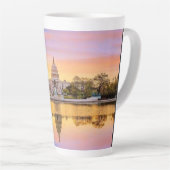 Washington DC US Capitool Gebouw Zonsondergang Ref Latte Mok (Rechterhoek)