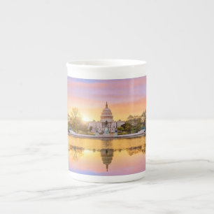 Washington DC US Capitool Gebouw Zonsondergang Ref Porselein Kop