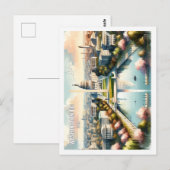 Washington DC USA Beroemde Reisplaats waterverf Briefkaart (Voorkant / Achterkant)