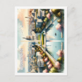 Washington DC USA Beroemde Reisplaats waterverf Briefkaart (Voorkant)