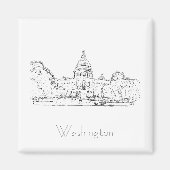 Washington DC USA Capitol Magnet (Voorkant)