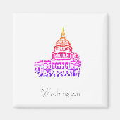 Washington DC USA Capitol Magnet (Voorkant)