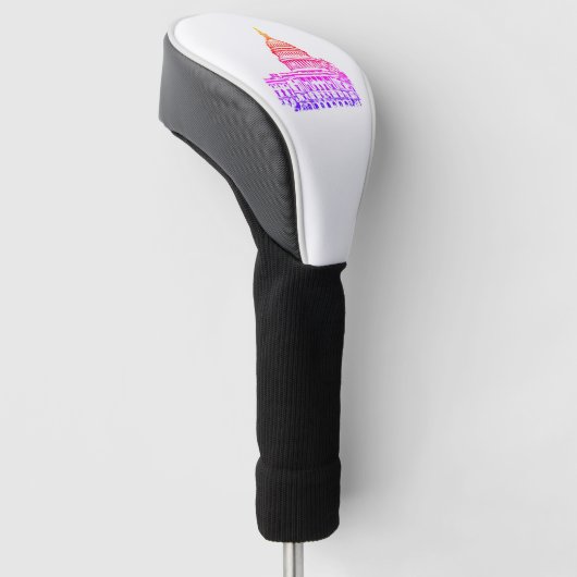 Washington DC USA Capitol Sketch Golfheadcover (Schuin)