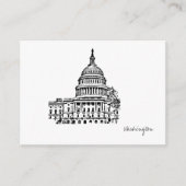 Washington DC USA Capitol Sketch Informatiekaartje (Voorkant)