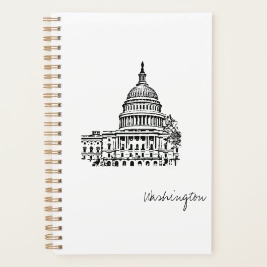 Washington DC USA Capitol Sketch Planner (Voorkant)