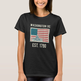 Washington DC Usa Flag Love Capitol Hill Souvenir T-shirt