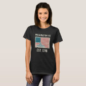Washington DC Usa Flag Love Capitol Hill Souvenir T-shirt (Voorkant volledig)