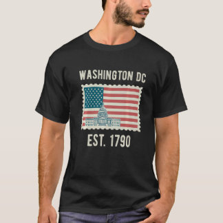 Washington DC Usa Flag Love Capitol Hill Souvenir T-shirt