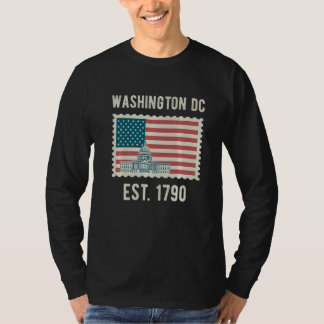 Washington DC Usa Flag Love Capitol Hill Souvenir T-shirt